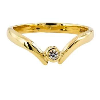 9ct gold Cubic Zirconia Ring size O